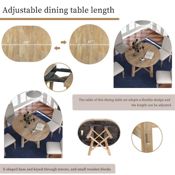 Adjustable round dining discount table