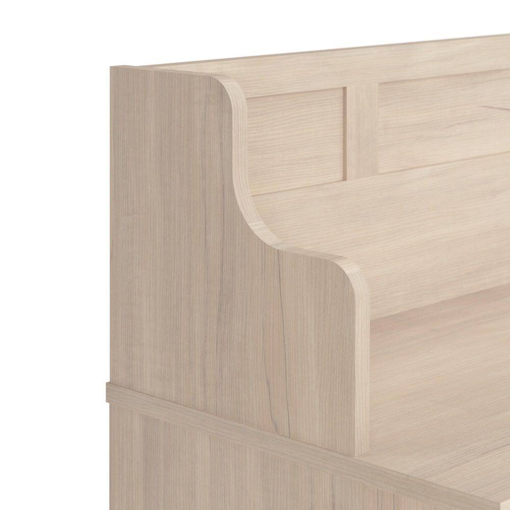 White Washed Maple Hall Tree with Storage Bench and Drawer