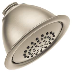 Core 1-Spray Patterns with 1.75 GPM 3.75 in. Wall Mount Fixed Shower Head in Brushed Nickel