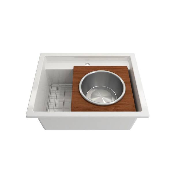 16.75 in. Workstation Serving Board Set with Stainless Steel Mixing Bowl for Kitchen Sink 16.75 in. Workstation Serving Board Set with Stainless Steel Mixing Bowl for Kitchen Sink