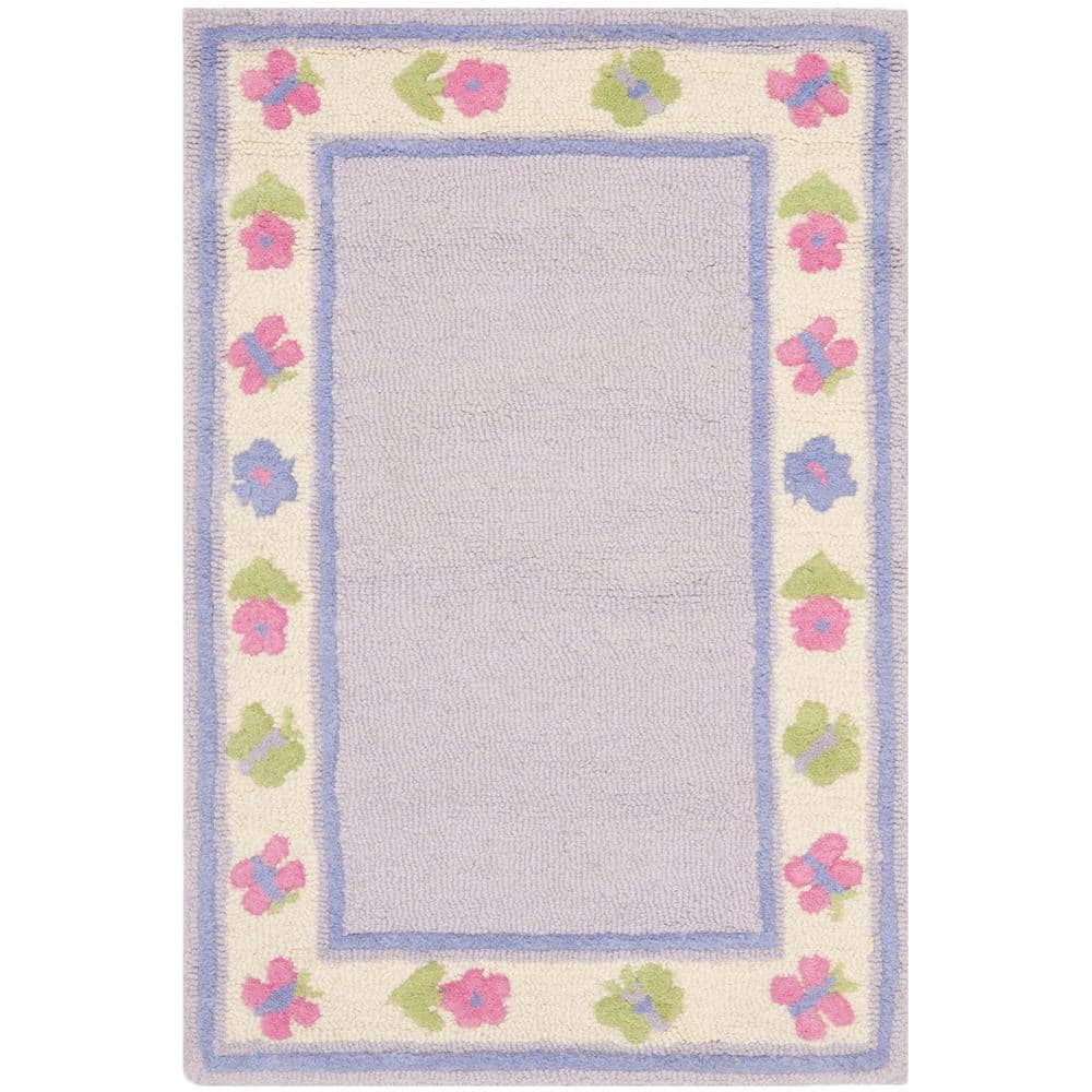 Safavieh Kids Lavender/Multi 2 ft. x 3 ft. Border Area Rug-SFK354A-2 ...