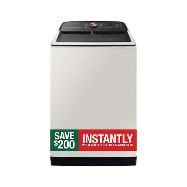 5.5 cu. ft. Smart High-Efficiency Top Load Washer with Impeller and Super Speed in Ivory, ENERGY STAR