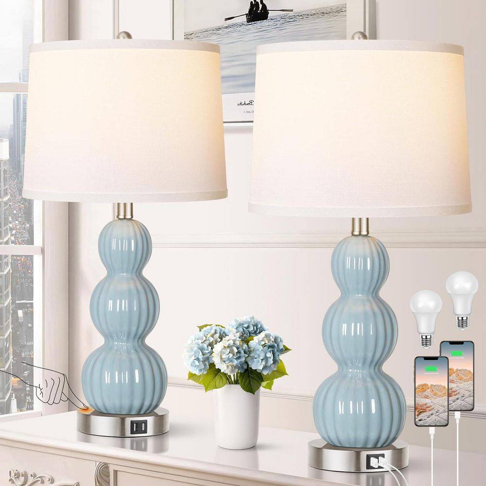 26.5 in. Large Table Lamps Set of 2 with Touch Control, 3-Way Dimmable Mode