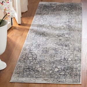 Vintage Persian Gray/Charcoal 2 ft. x 12 ft. Oriental Runner Rug