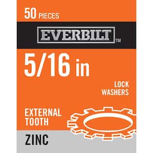 5/16 in. Zinc-Plated Steel External Tooth Lock Washer (50-Piece per Pack)