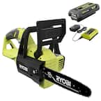 40V 10 in. Battery Powered Chainsaw with 2.0 Ah Battery and Charger