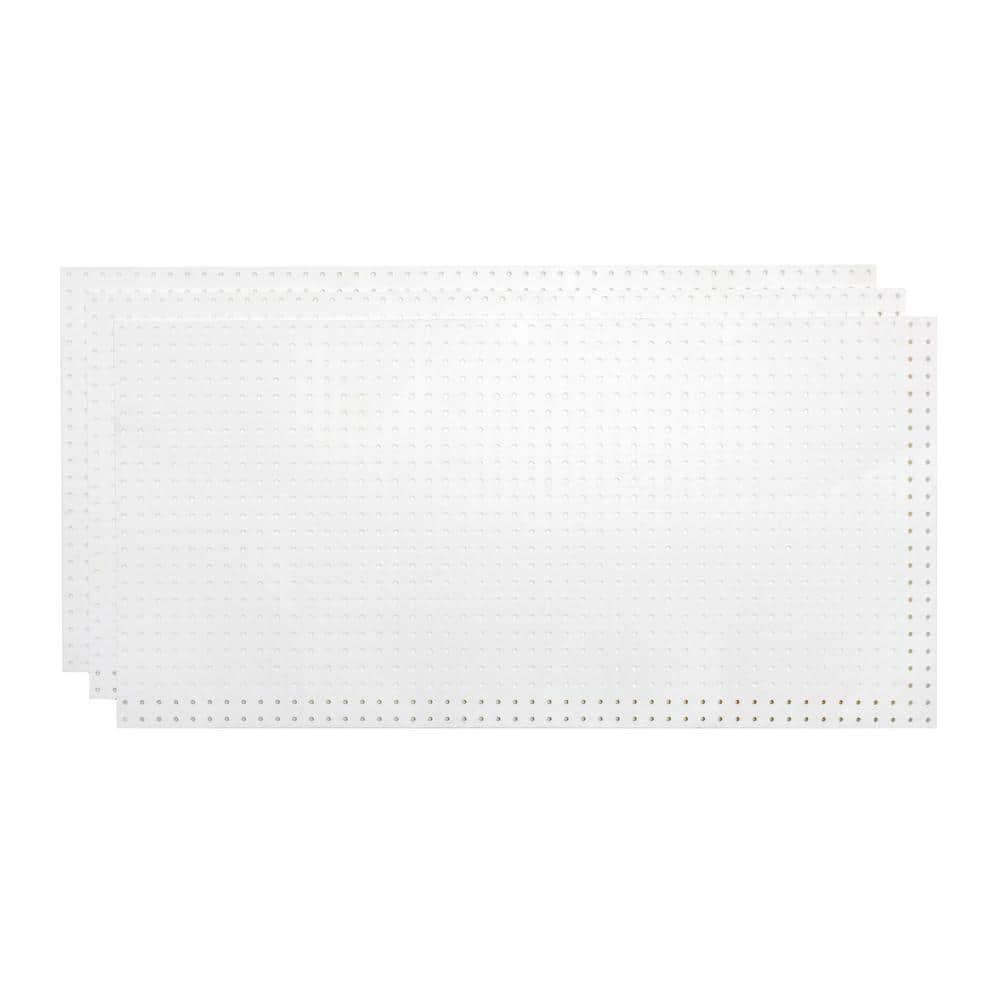 Handprint 1/4 in. x 2 ft. x 4 ft. White Plastic Pegboard Project Panel