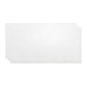 1/4 in. x 2 ft. x 4 ft. White Plastic Pegboard Project Panel (3-Pack)