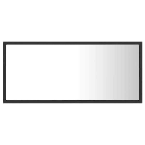 Unbranded 35.4 in. W x 14.6 in. H Rectangular Wood Framed Wall Mount LED Modern Decor Bathroom Vanity Mirror