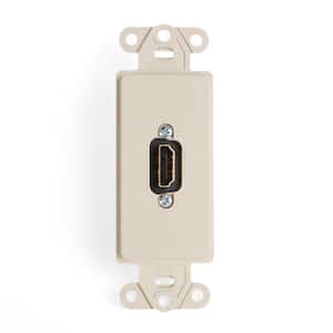 Decora Insert with QuickPort HDMI Feedthrough Connector, Ivory