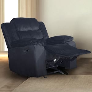 New Classic Furniture Willow Black Black Polyester Recliner