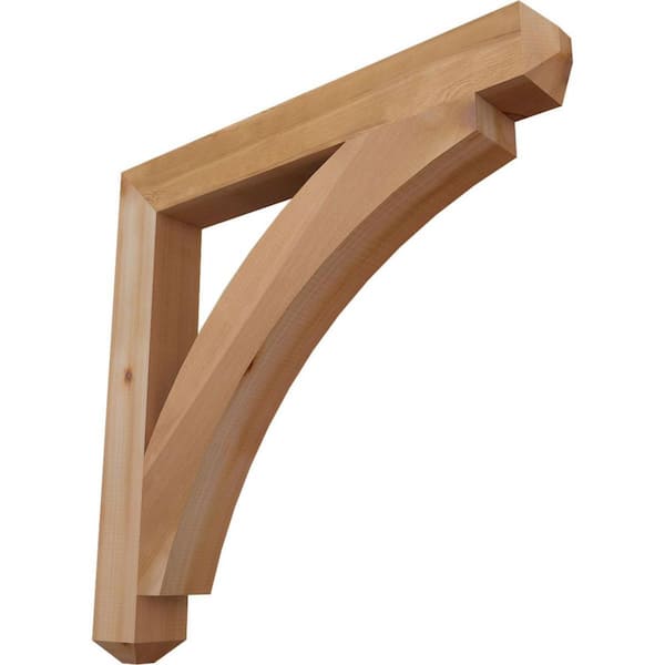 Ekena Millwork 3.5 in. x 32 in. x 32 in. Western Red Cedar Thorton Craftsman Smooth Bracket
