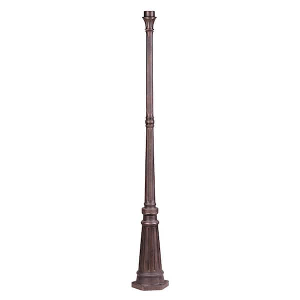 Crown Terrace 74 in. Imperial Bronze Surface Mount Outdoor Lamp Post