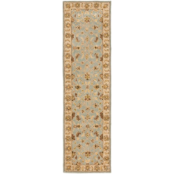 SAFAVIEH Heritage Light Blue/Beige 2 ft. x 6 ft. Border Runner Rug