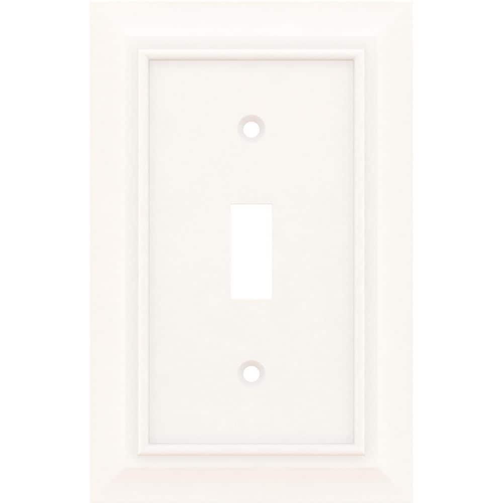 Hampton Bay Derby White 1Gang Single Switch Wall Plate (1Pack