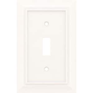 Derby White 1-Gang Single Switch Wall Plate (1-Pack)