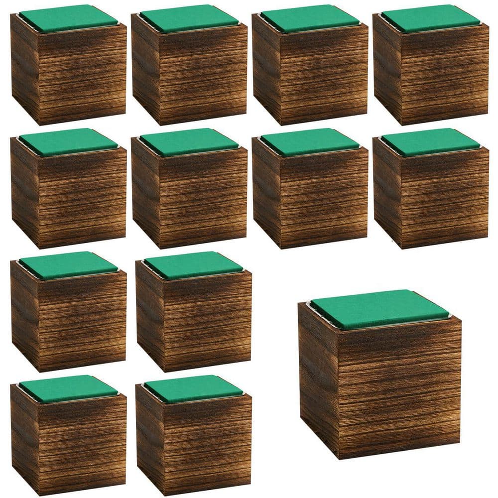3.54 in. L x 4 in. W x 3.54 in. H Brown Indoor/Outdoor Wood Cube Planter Box w/ Plastic Liner & Foam 18-Set price history on PriceWatchPro