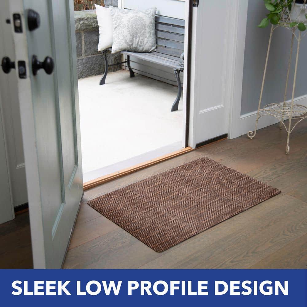 Smooth Step Brown and Black Rubber Kitchen Doormat