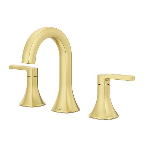 Pfister Vaneri 8 in. Widespread Double Handled Bathroom Faucet in Brushed Gold