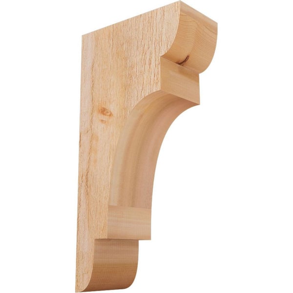 Ekena Millwork 6 in. x 12 in. x 24 in. Western Red Cedar New Brighton Rough Sawn Corbel