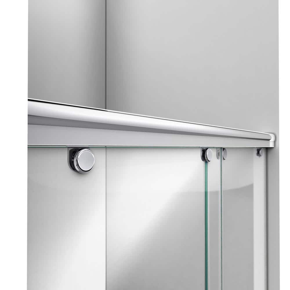 Charisma 60" Frameless Sliding Shower Door with Brushed Nickel Hardware