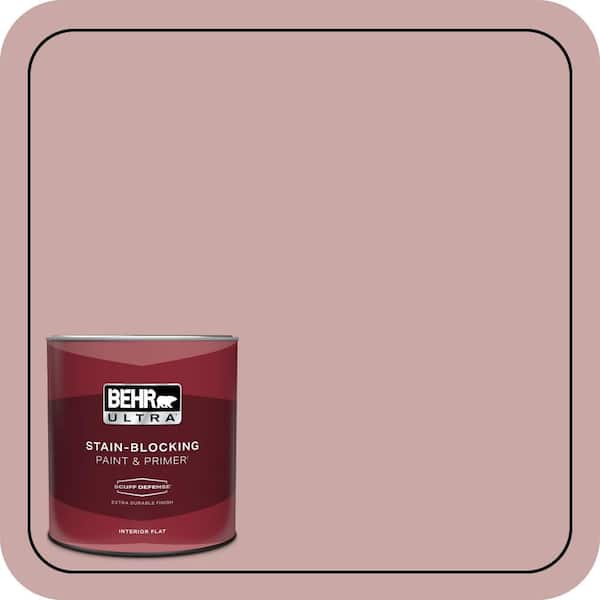 BEHR ULTRA 1 qt. #140E-3 Rose Bisque Extra Durable Flat Interior Paint & Primer