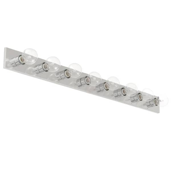 sea gull 8 light chrome vanity bar light