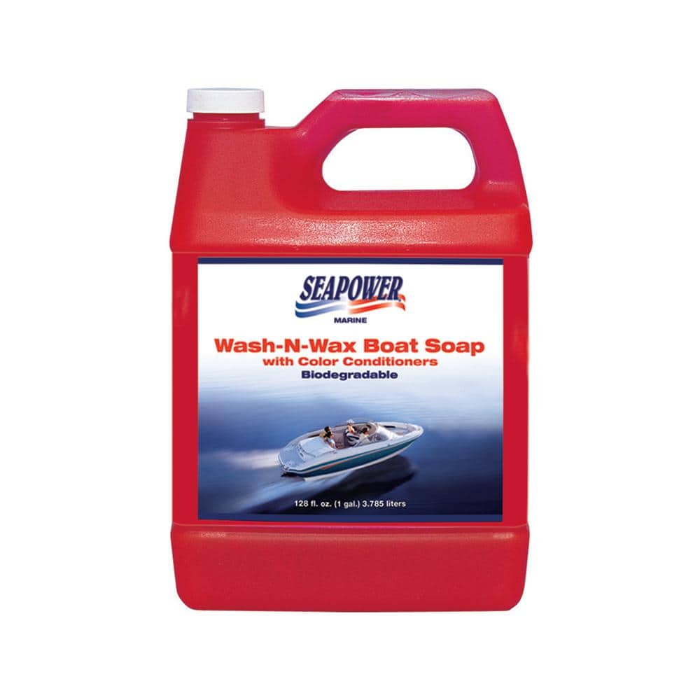 Seapower Marine Wash-N-Wax Boat Soap - Biodegradeable -1 Gallon