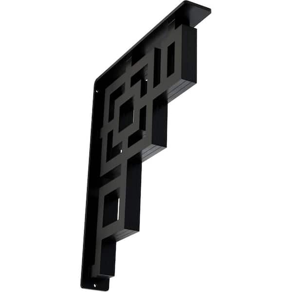 Ekena Millwork 2 in. x 15 in. x 12 in. Wrought Iron Triple Center Brace Eris Bracket