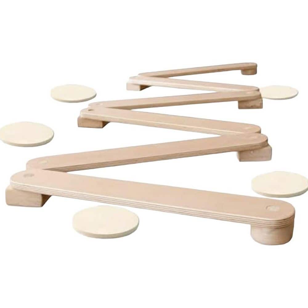 Kids Wooden Stepping Stones Balance Beam [Natural] Indoor/Outdoor Residential Freestanding Play Toy for Toddlers price history on PriceWatchPro