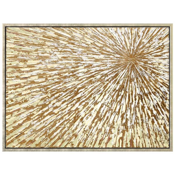 Empire Art Direct Radiant Burst Metallic Hand Painted Framed