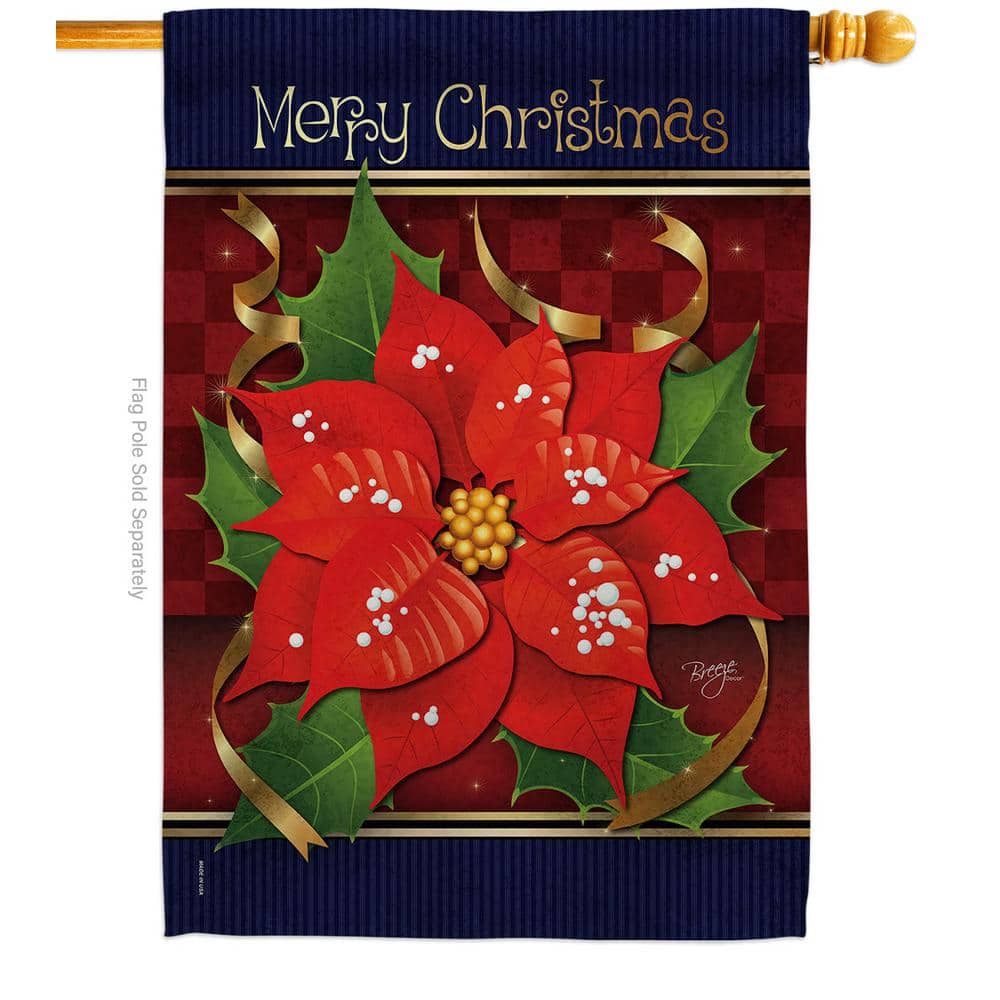28 in. x 40 in. Poinsettia Love Christmas House Flag Double-Sided Winter Decorative Vertical Flags price history on PriceWatchPro
