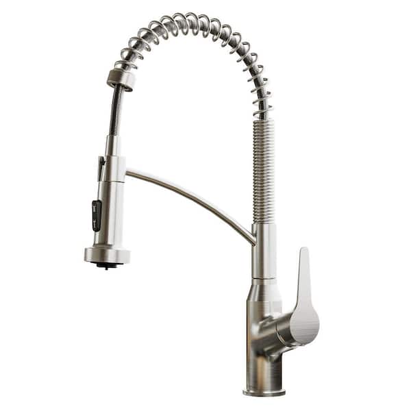 Scottsdale Single Handle Pull Down Sprayer Kitchen Faucet in Stainless Steel