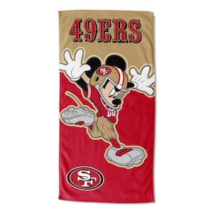 Disney NFL Mickey 49ers Splash Hugger and  30x60 Multi-Colored Beach Towel