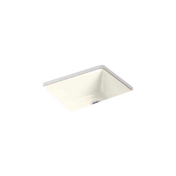 River by 25 in. Undermount Single Bowl Biscuit Cast Iron Kitchen Sink