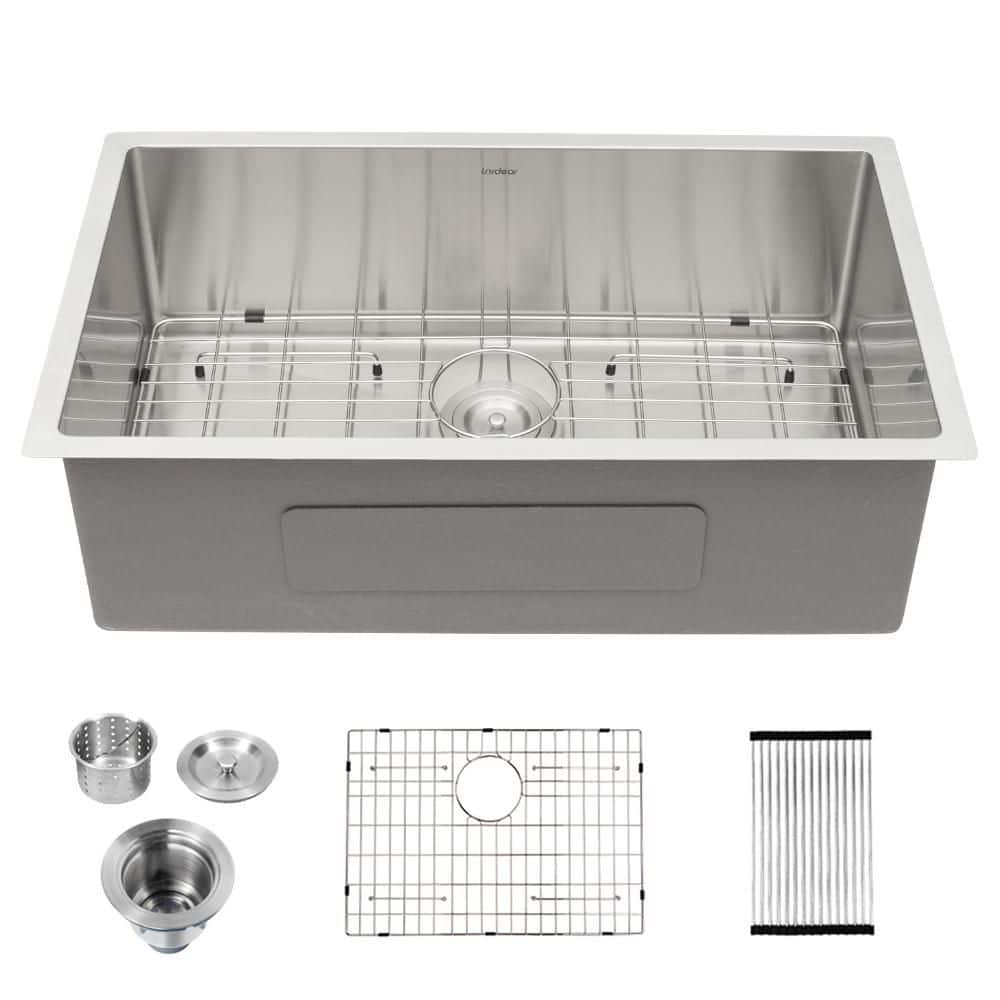 Sarlai 21 in. Undermount Single Bowl 16 Gauge Stainless Steel Bar