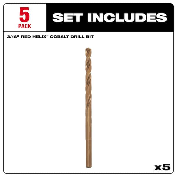 3/16 in. Cobalt Thunderbolt Twist Drill Bit