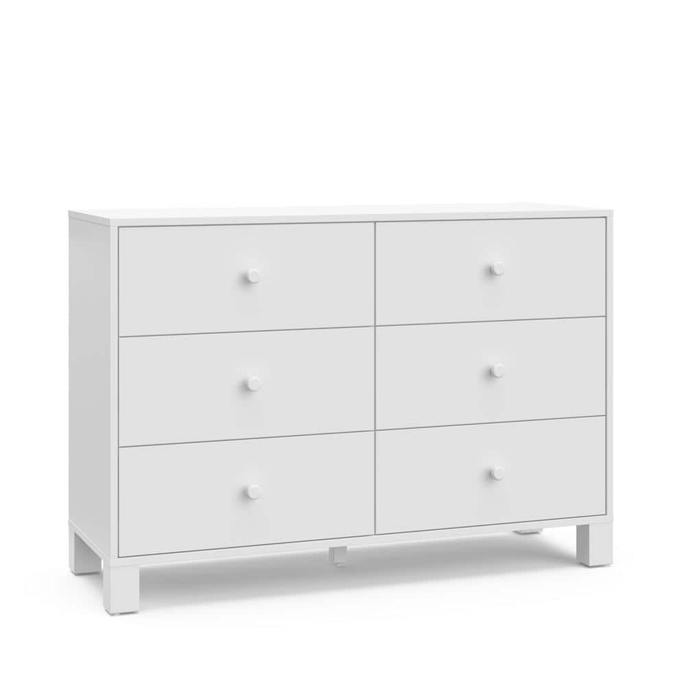 Storkcraft California White 6-Drawer 47.72 in. Wide Dresser 03766-201 ...