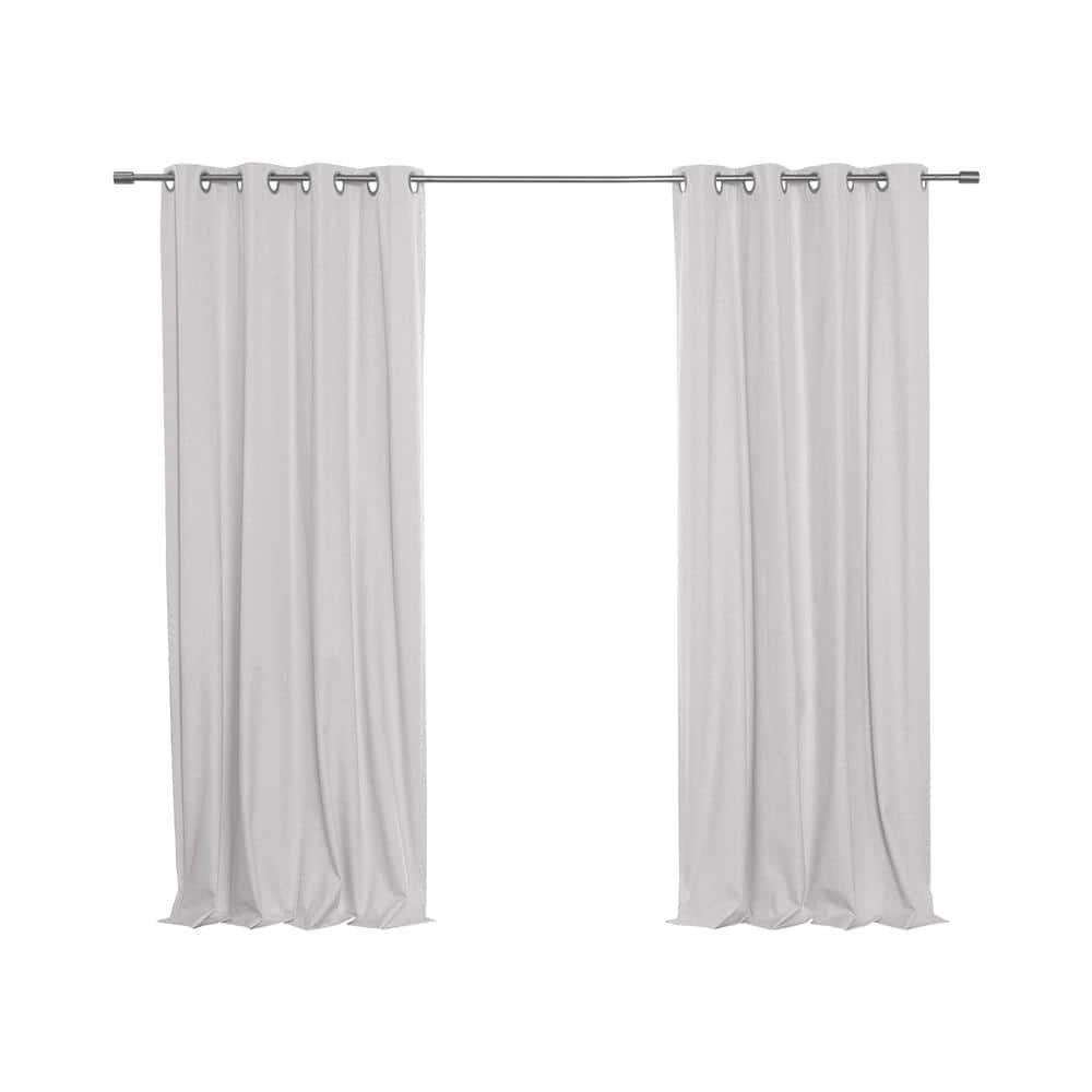 Light Gray Faux Linen Solid 52 in. W x 84 in. L Grommet Blackout Curtain (Set of 2) price history on PriceWatchPro