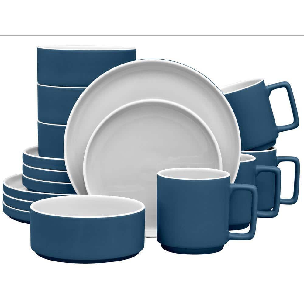 Noritake COLORTRIO BLUE小3皿、中3皿のセット blue-noritake-dinnerware-sets-