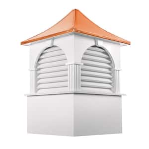 Farmington 48 in. x 74 in. Vinyl Cupola with Copper Roof