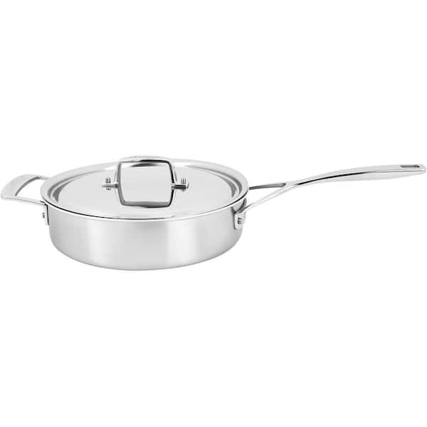 Unbranded Essential 5-ply 3-qt. Stainless Steel Saute Pan with Lid