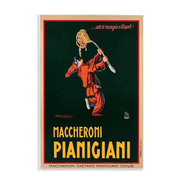 Maccheroni Vintage Ad by Vintage Poster Unframed Food Graphic Art Print 19 in. x 13 in.