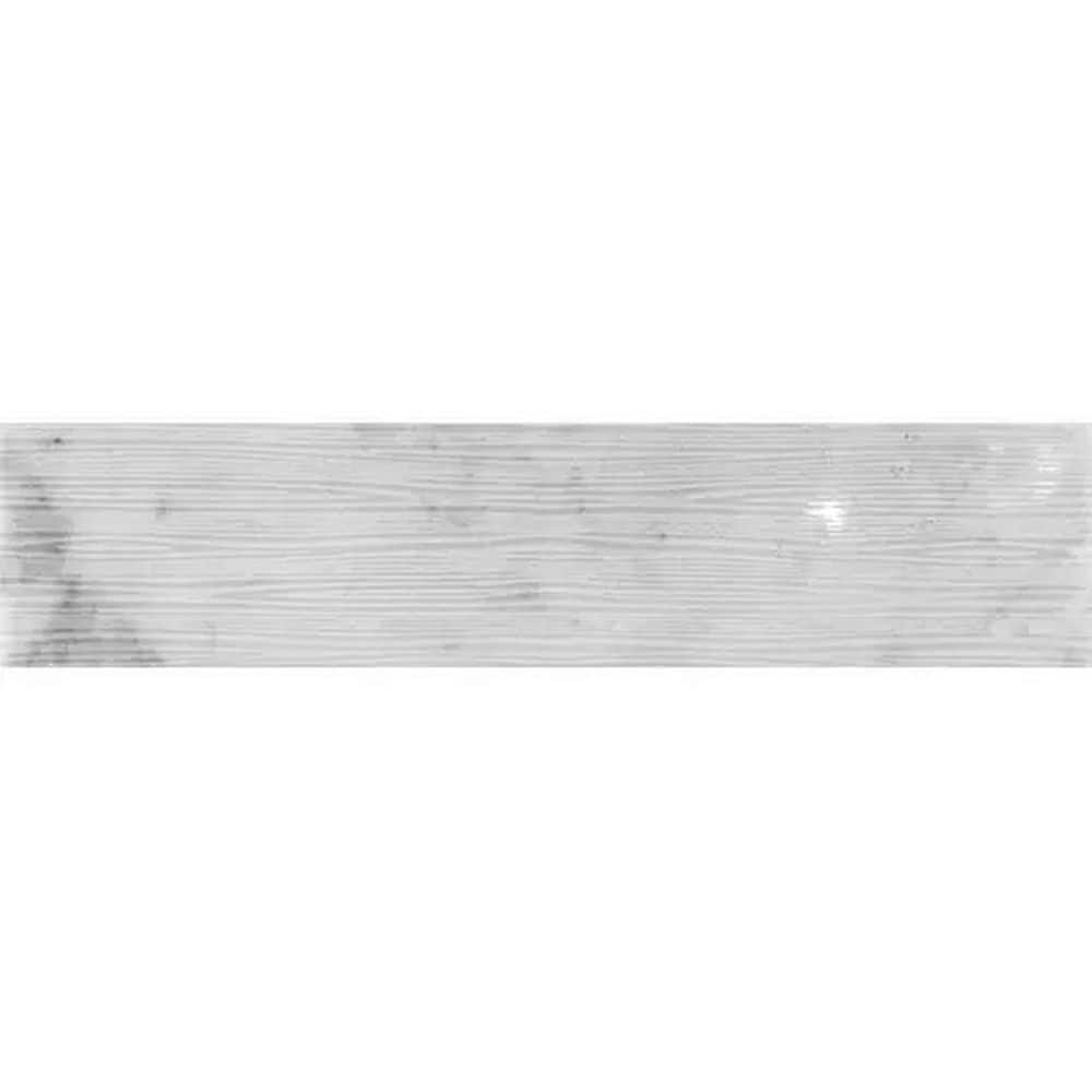 Artisana 3x12 in. White Textured Bianco Carrara Etched Linear Wave Elongated Subway Tile (5 sq ft/case, 20-Pack) price history on PriceWatchPro