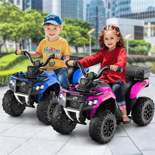 Costway 6V Toddler Ride On Electric Car ATV with Lights & Music
