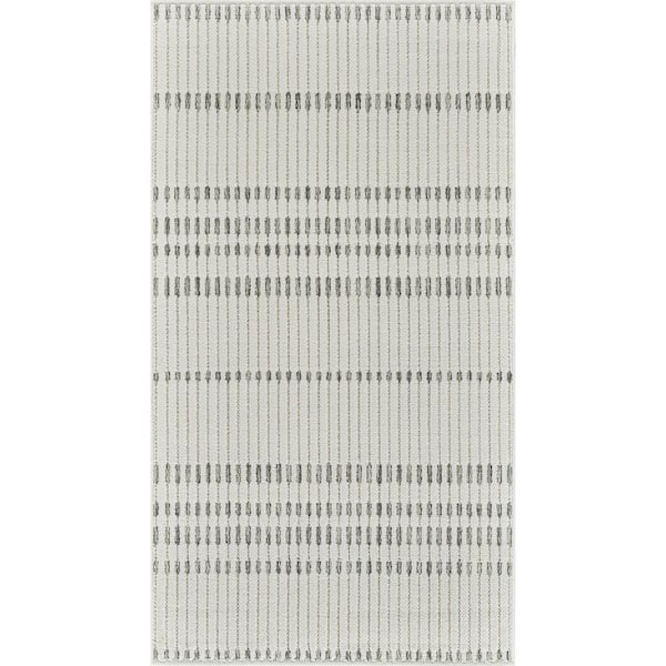 Rug Branch Maise Cream Beige 3 ft. x 5 ft. Modern Abstract Indoor Outdoor Doormat Runner Rug