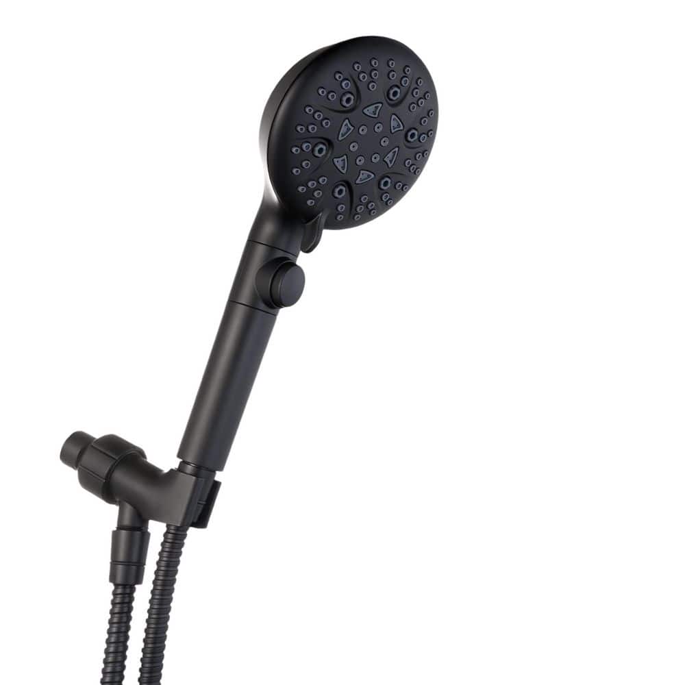 1-Piece Handheld Shower Head with Switch in Black, 8-Mode High Pressure Showerhead with 79 in. Stainless Steel Hose price history on PriceWatchPro