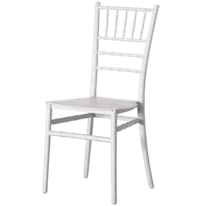 Modern White Stackable Chiavari Dining Chair, Seating for Dining, Events and Weddings, Party Chair, White, Single