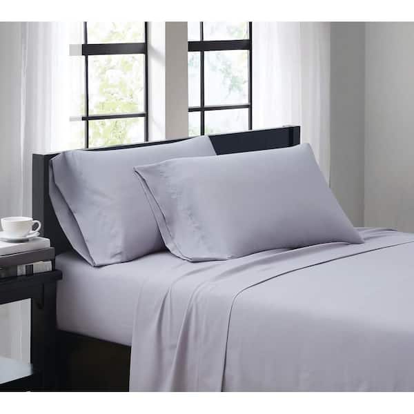 Truly Soft Lavender 4-Piece Solid 180 Thread Count Microfiber Full Sheet set