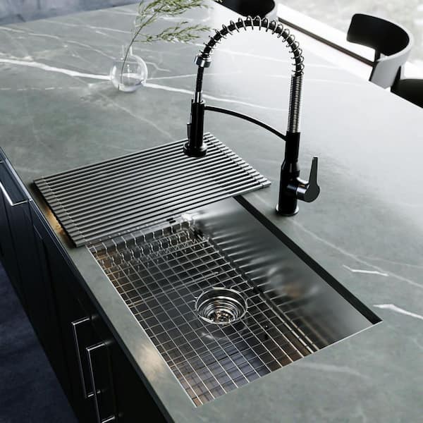 33-in. Undermount Single Bowl 18 Gauge Stainless Steel Kitchen Sink